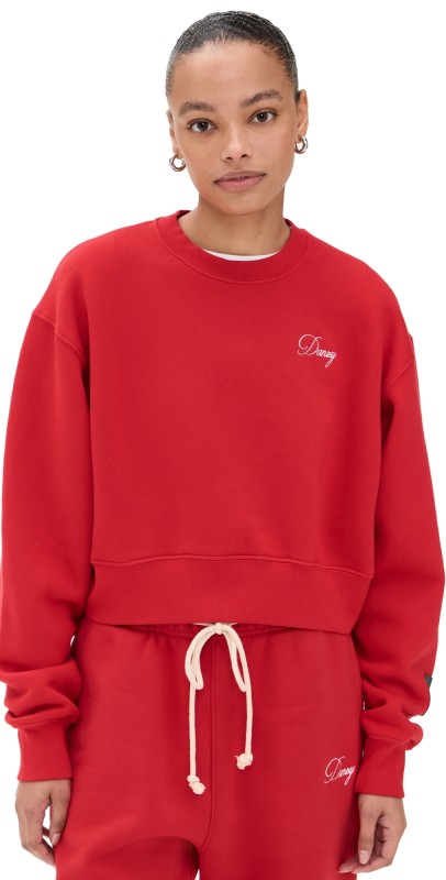 DANZY Cropped Crewneck Red