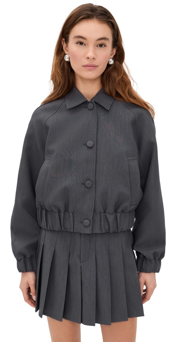 LE BOP Winnie Button Jacket Grey Melange