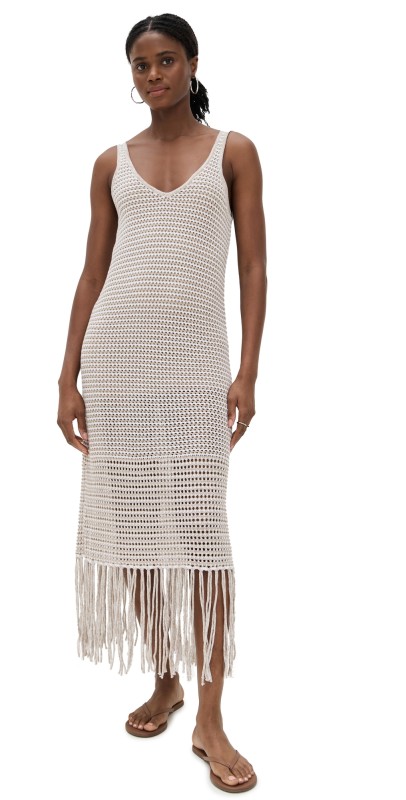Splendid Kellan Sweater Dress White/Fawn