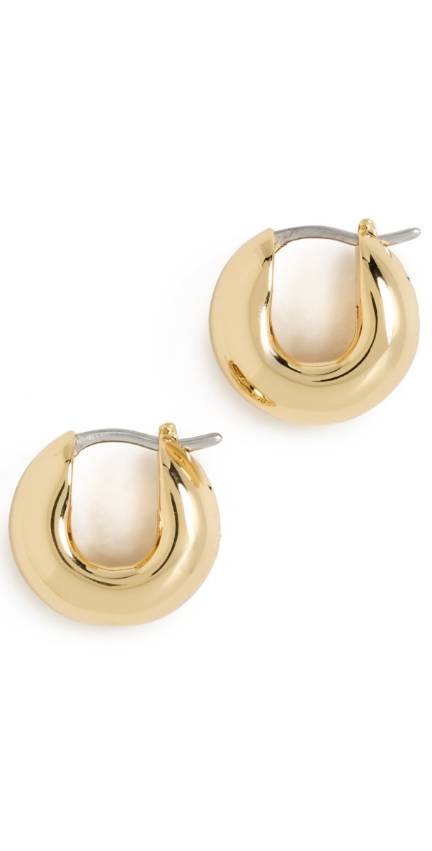 Jenny Bird Mini Tome Hoop Earrings High Polish Gold