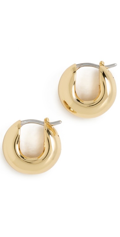 Jenny Bird Mini Tome Hoop Earrings High Polish Gold
