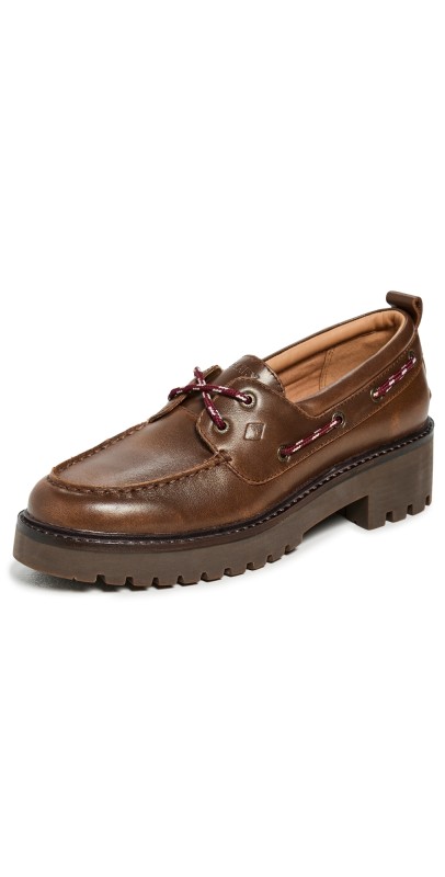 Sperry Eye Lug Sole Flats Brown