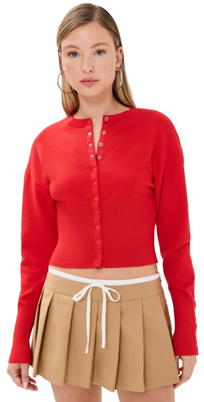 Lioness Head In The Clouds Cardigan Crimson