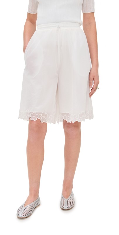 Cecilie Bahnsen Arya Shorts White