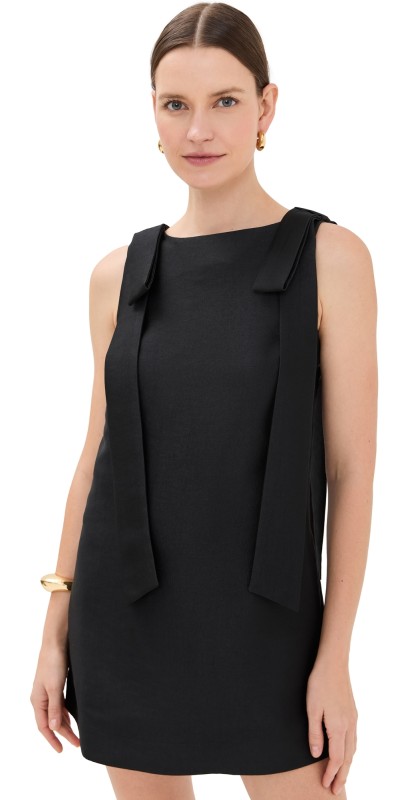 ALIGNE Fern Bow Mini Dress Black