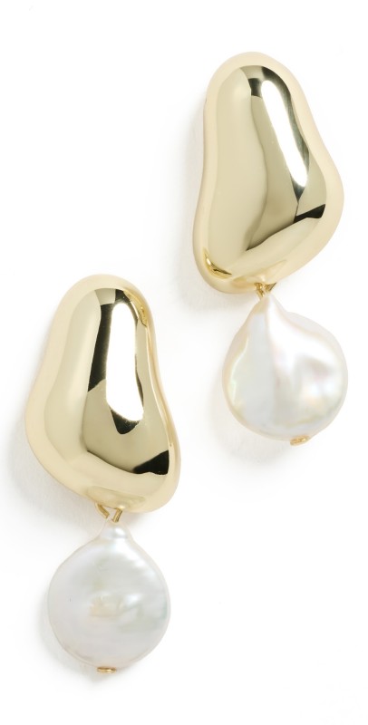 SHASHI Carter Pearl Drop Gold/Pearl