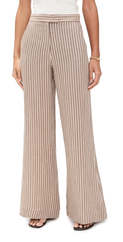 HEVRON Capri Pants Chocolate Stripe