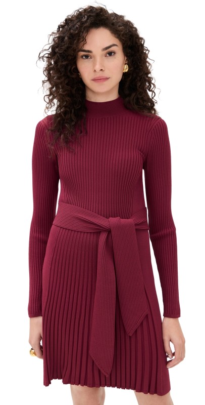 Shoshanna Tara Dress Burgundy