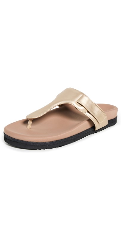 ROAM The T Strap Slides Gold