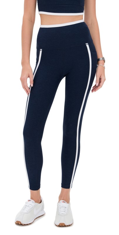 Beyond Yoga Spacedye New Moves High Waisted Midi Leggings Nocturnal Navy/Cloud White