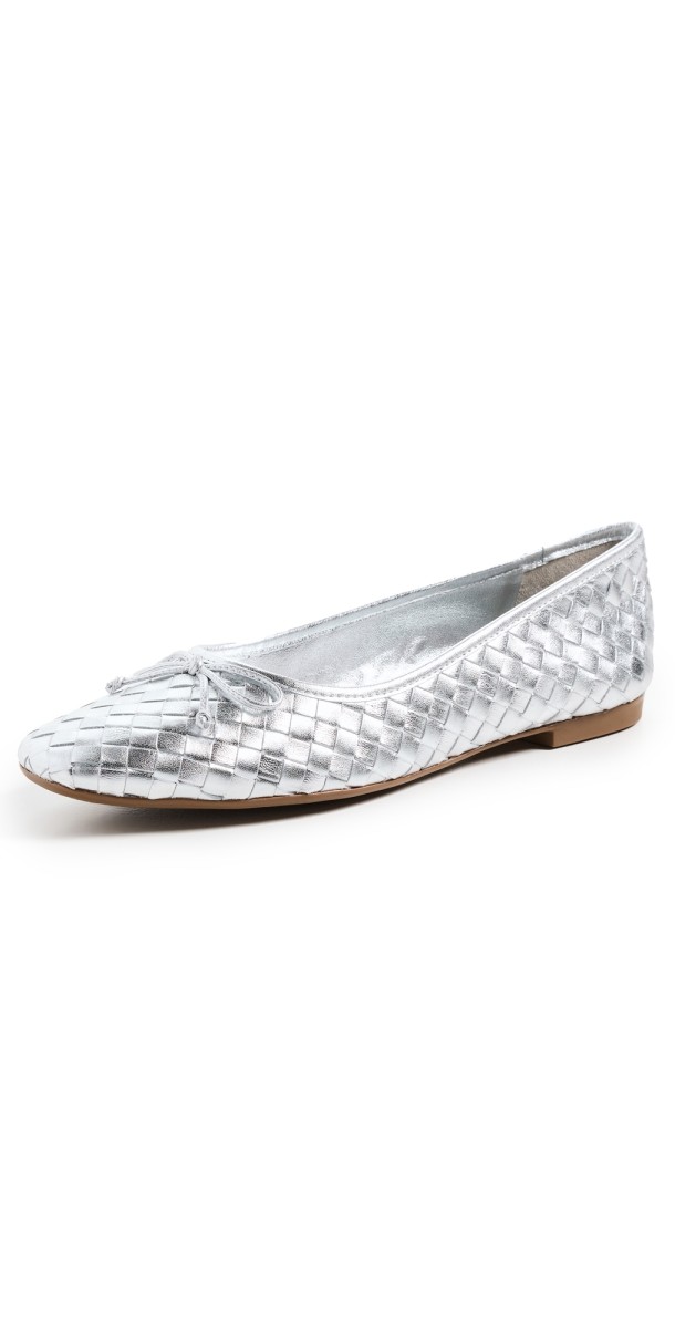 Schutz Arissa Woven Flats Prata