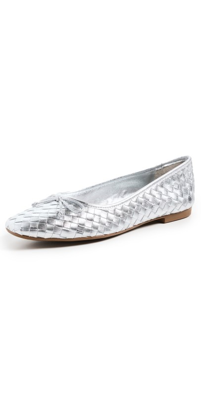 Schutz Arissa Woven Flats Prata