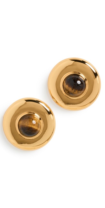 Aureum Dancia Tiger Eye Earrings Gold