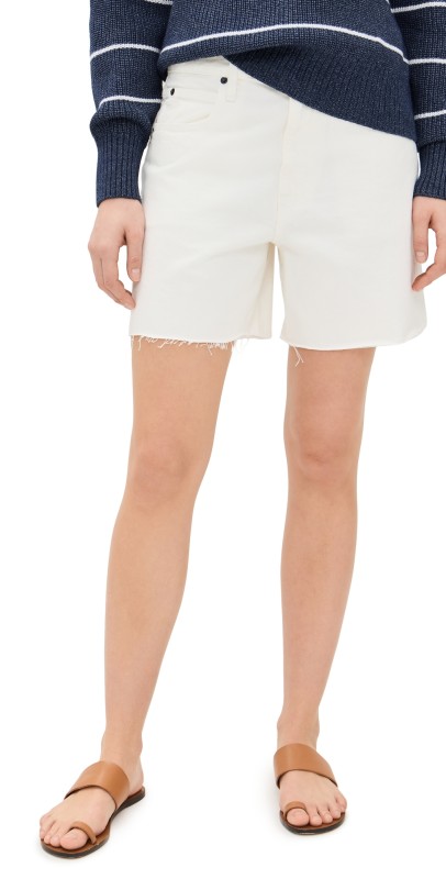 SLVRLAKE Sienna Cut Off Shorts White