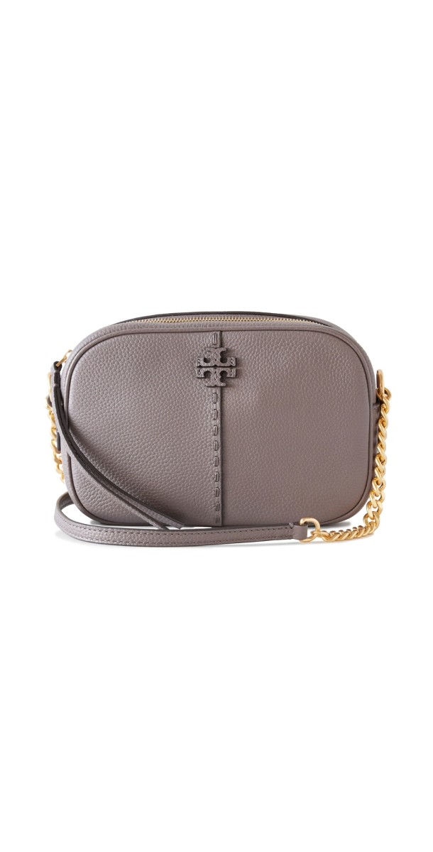 Tory Burch Mcgraw Camera Bag Silver Mapl