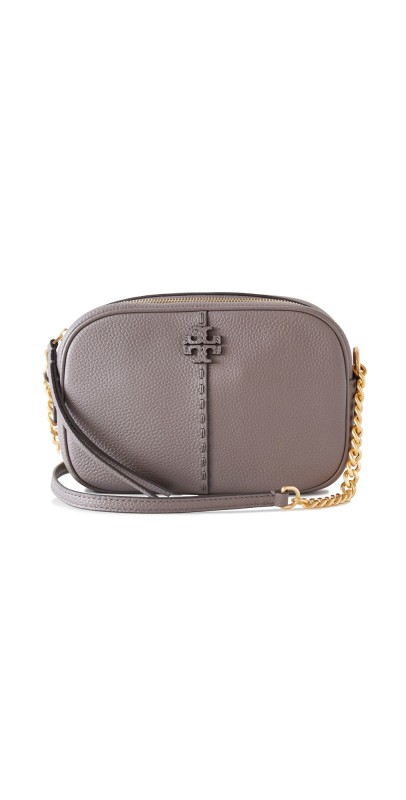 Tory Burch Mcgraw Camera Bag Silver Mapl