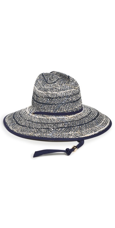 Lele Sadoughi Woven Straw Hat Navy