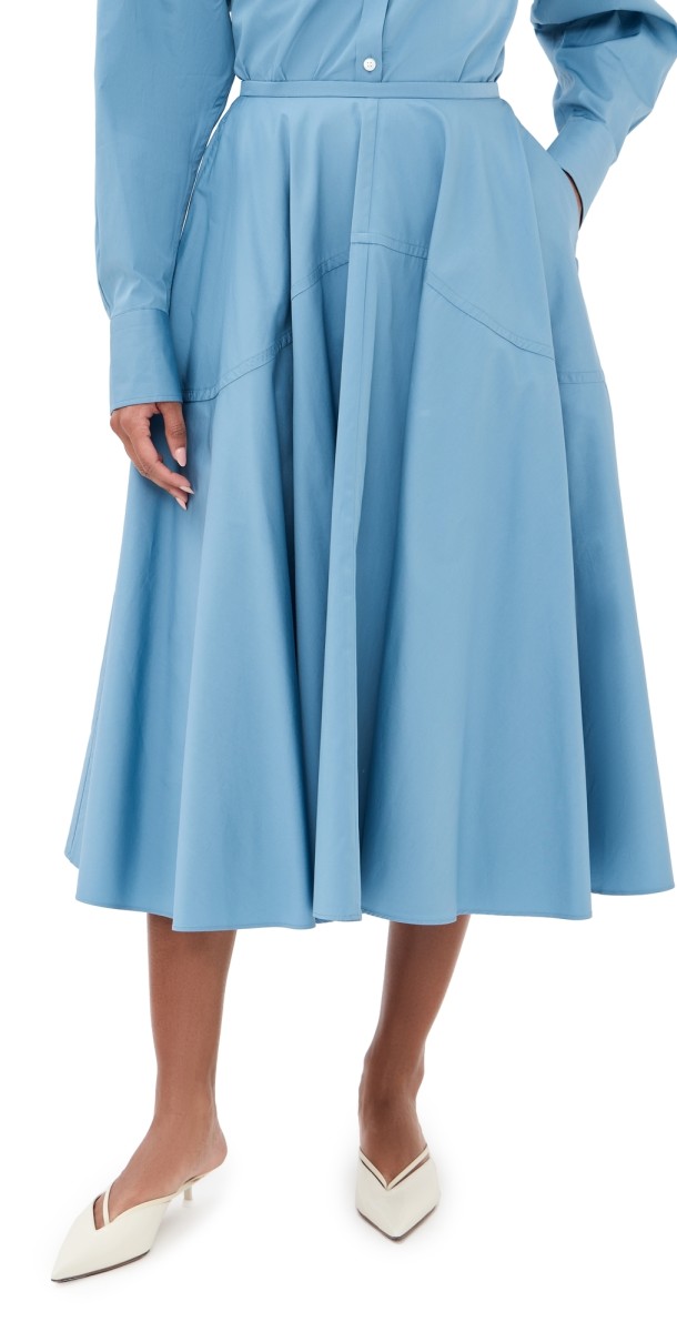 Bite Studios Maxime Cotton Poplin Skirt lobelia