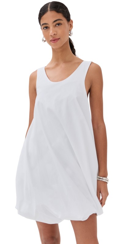 Rosetta Getty Twist Hem Tank Dress White