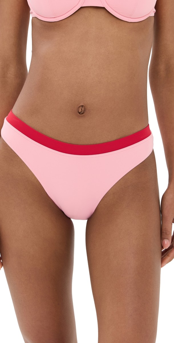 STAUD Gemma Bikini Bottoms Sweetheart/Cherry