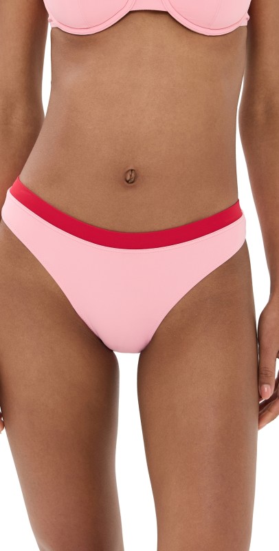 STAUD Gemma Bikini Bottoms Sweetheart/Cherry