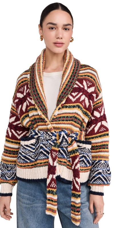 Polo Ralph Lauren Cotton Blend Wrap Cardigan Natural