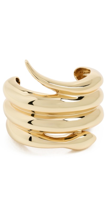 LELET NY Glossy Serpent Pony Cuff Gold