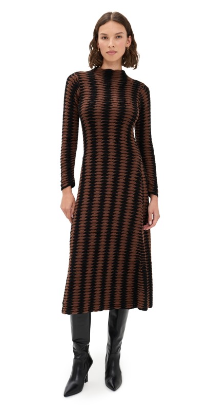 De Loreta Dulce Dress Chocolate/Black