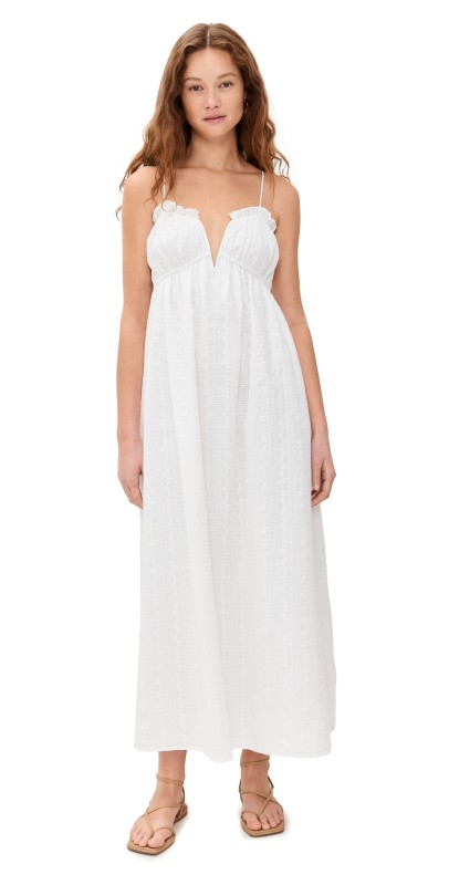 Line & Dot Bendetta Maxi Dress White