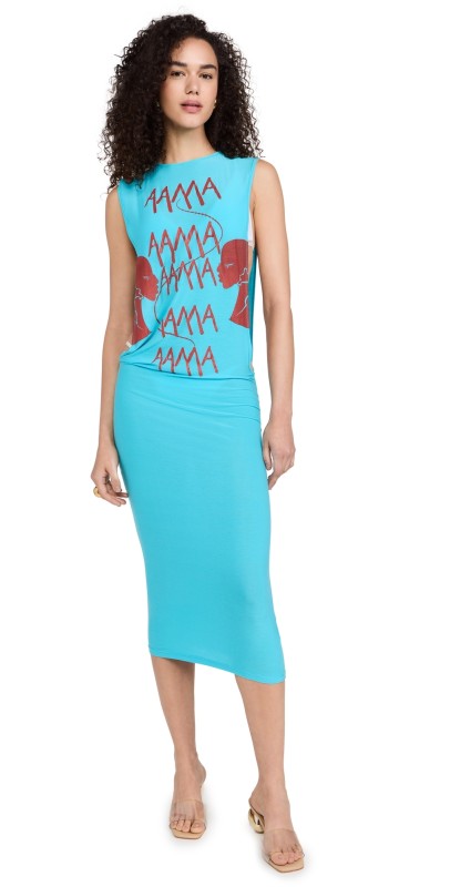 House of Aama T-Shirt Dress Light Blue