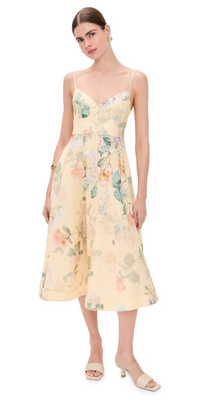 Zimmermann Illuminate Picnic Dress Lemon Hydrangea