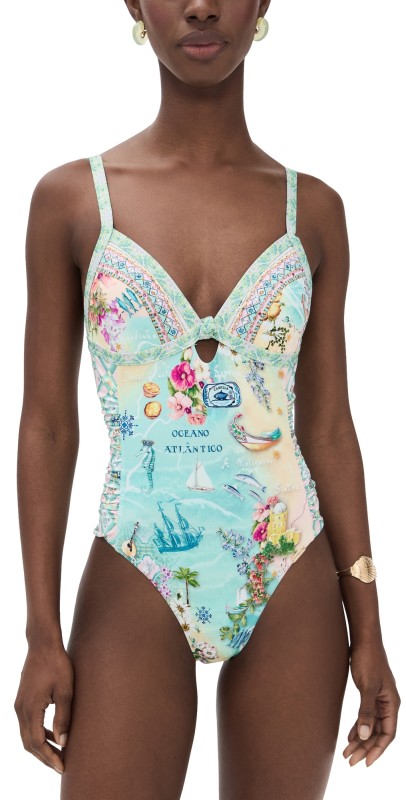 Camilla Knot Front Panelled One Piece Just Coasting