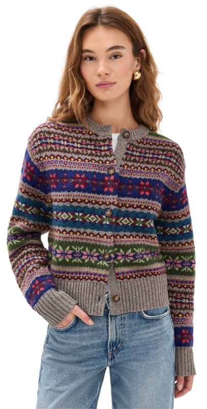 Polo Ralph Lauren Fairisle Cardigan Tan Multi