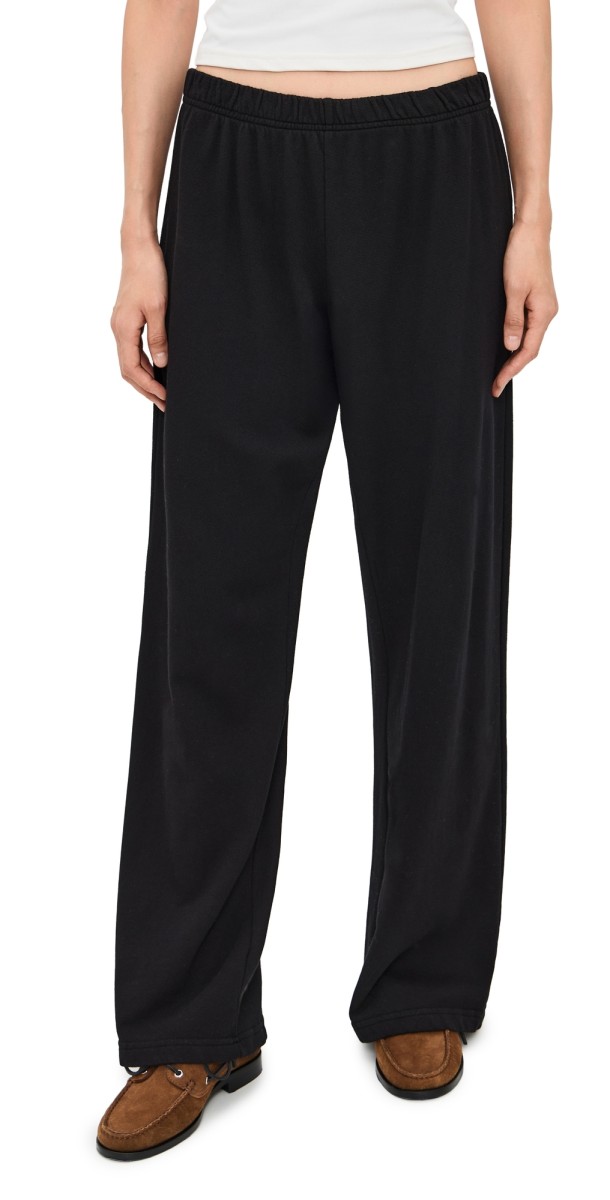perfectwhitetee Nora French Terry Pants True Black