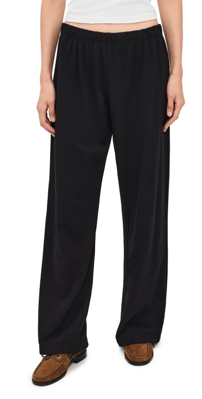 perfectwhitetee Nora French Terry Pants True Black