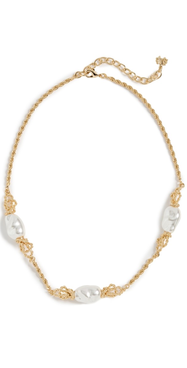 Lele Sadoughi Chateau Rope Necklace Pearl 100
