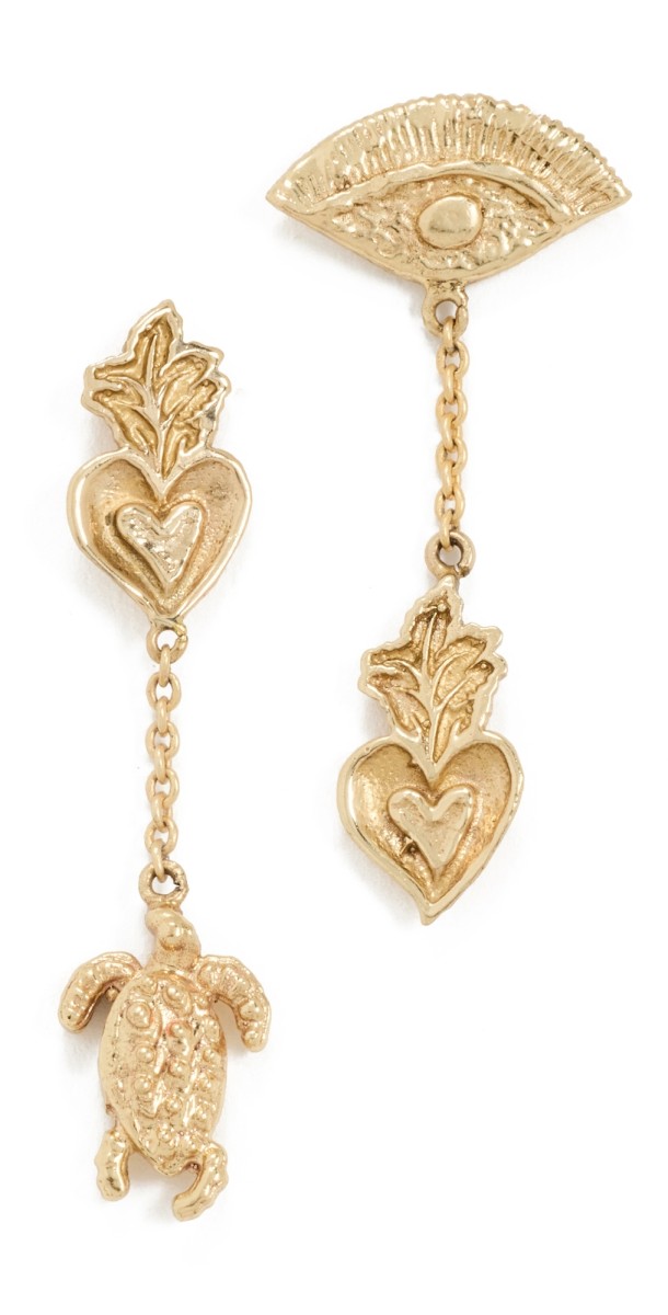 ALÉMAIS Encanto Charm Gold Drop Earrings Gold