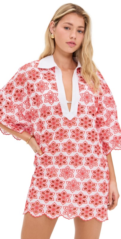 SUNDRESS Lupita Dress Eyelet Red