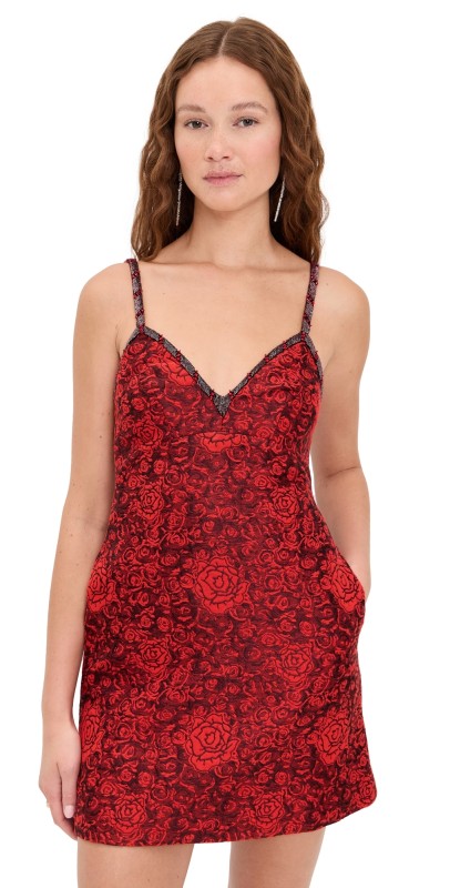 SALONI Boa B Dress Scarlet Rose/Emb