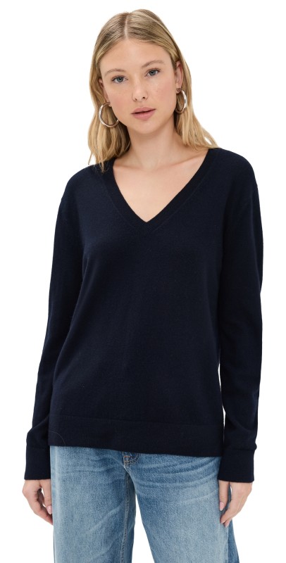 Vince Weekend V Neck Cashmere Pullover Camel