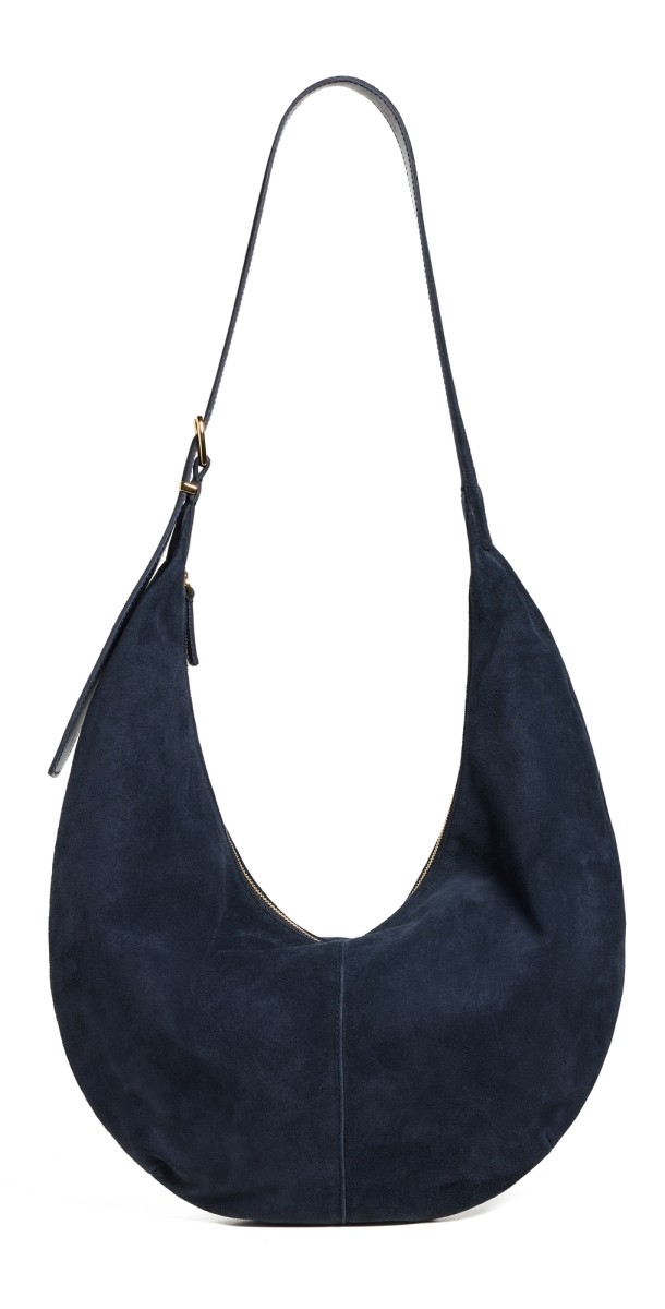 Madewell Suede Essentials Slouch Hobo Bag Deep Indigo