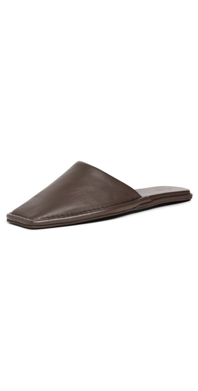St. Agni Soft Square Toe Flats Chocolate