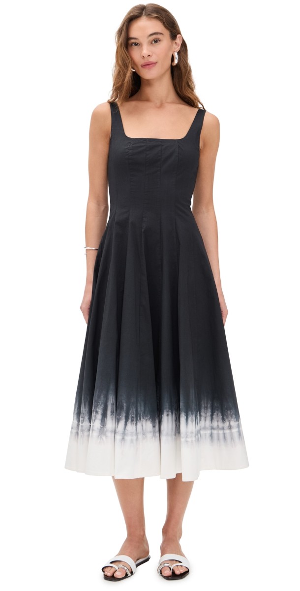 STAUD Wells Dress Onyx Ombre