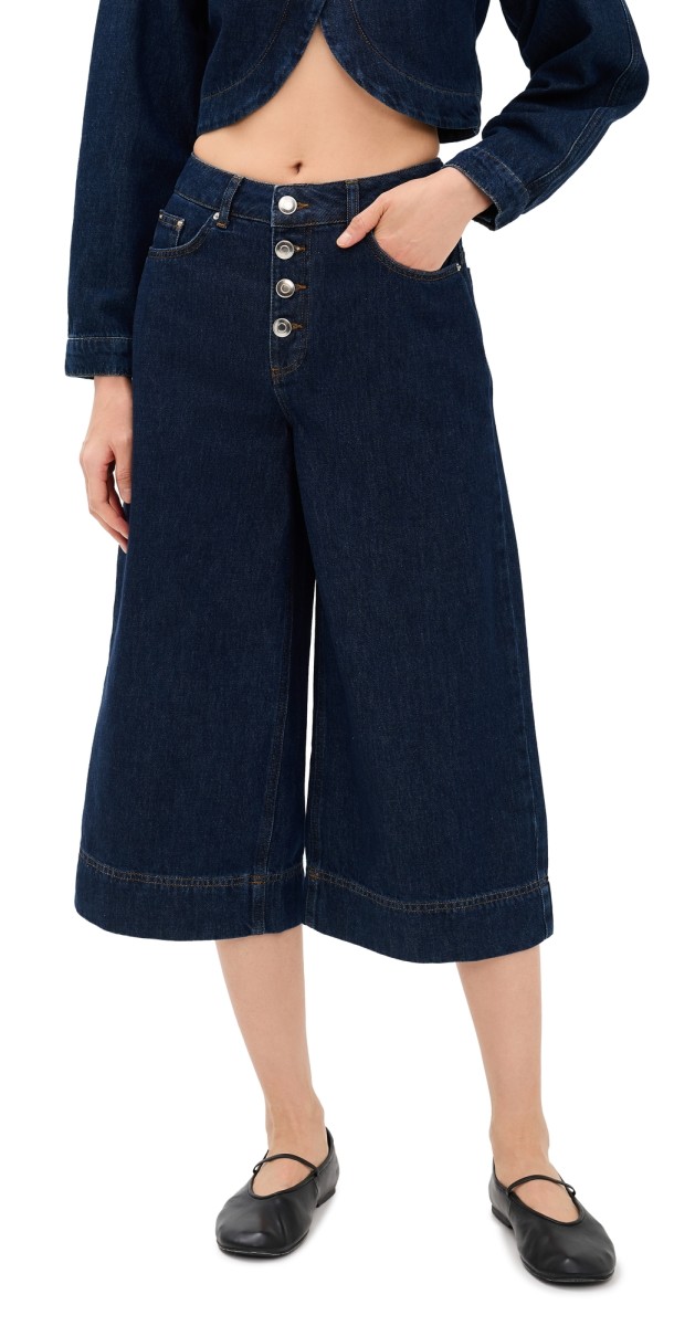ALIGNE Miles Crop Jeans Dark Blue
