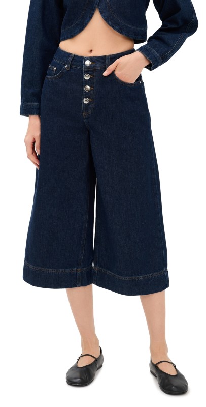 ALIGNE Miles Crop Jeans Dark Blue