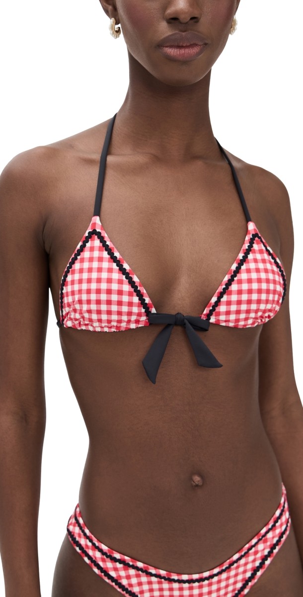 Frankies Bikinis Coastal Bikini Top Cherry Picnic