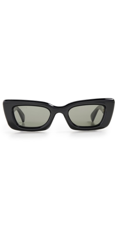 Gucci Cat Eye Frame Sunglasses Black-Black-Grey