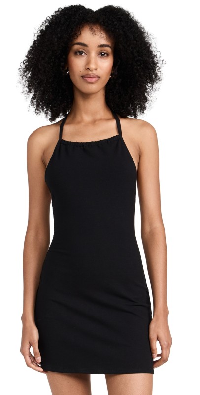 Reformation Clyde Knit Mini Dress Black