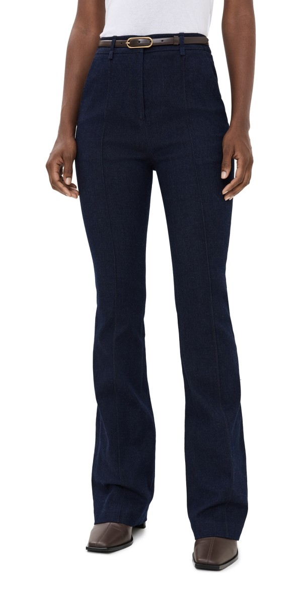 Veronica Beard Gracie Pants with Belt Midnight Wash