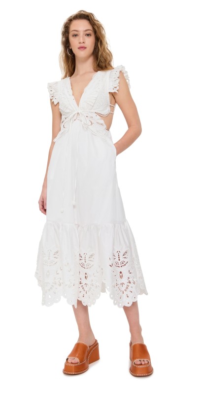 FARM Rio Exclusive Butterfly Dress Off-White